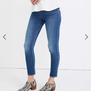 Madewell Maternity Skinny Crop Over the Belly Jeans TENCEL Dewey wash